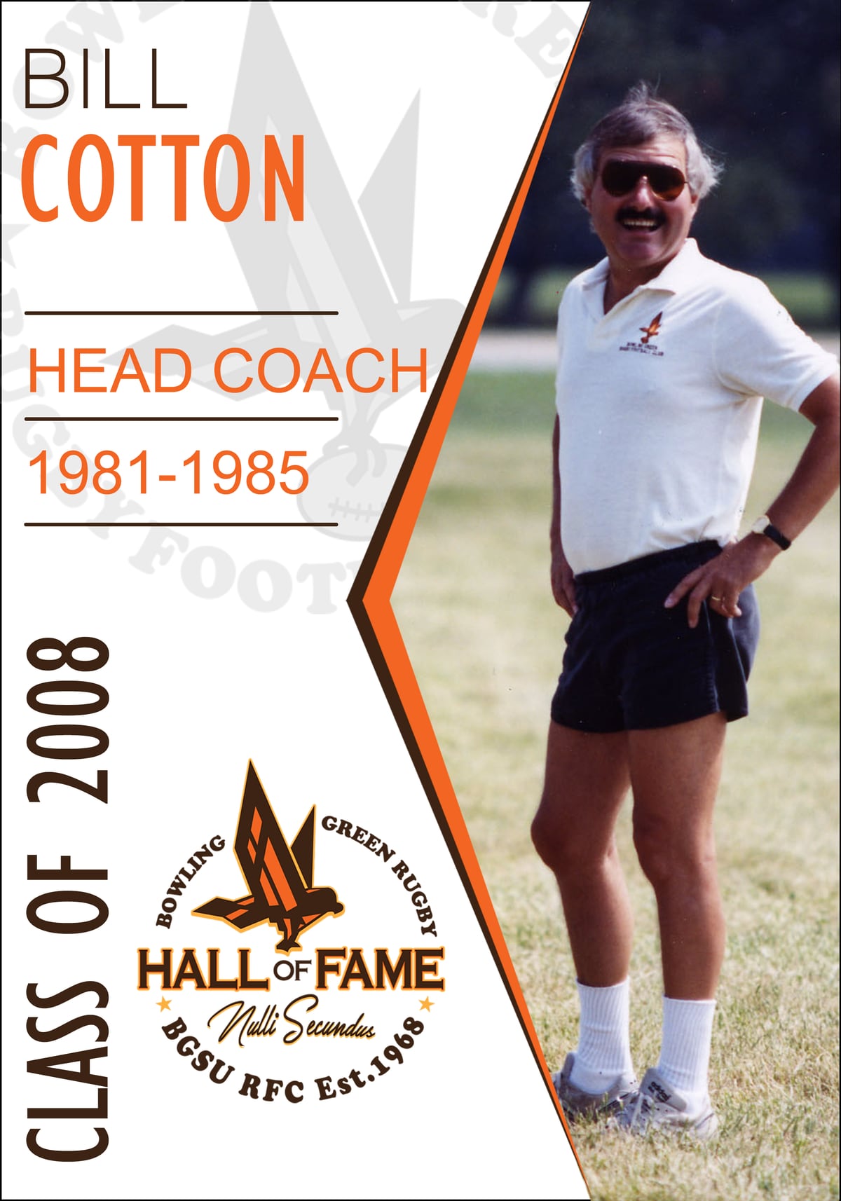 Hall of Fame plaque for Bill Cotton, Class of 2008