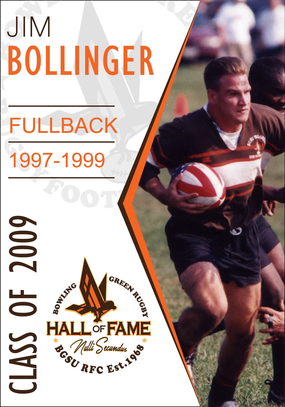 Hall of Fame plaque for Jim Bollinger, Class of 2009