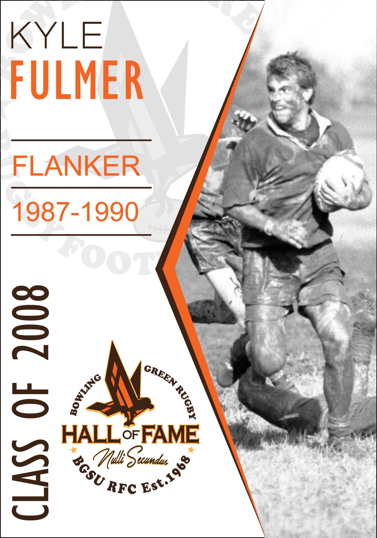 Hall of Fame plaque for Kyle Fulmer, Class of 2008