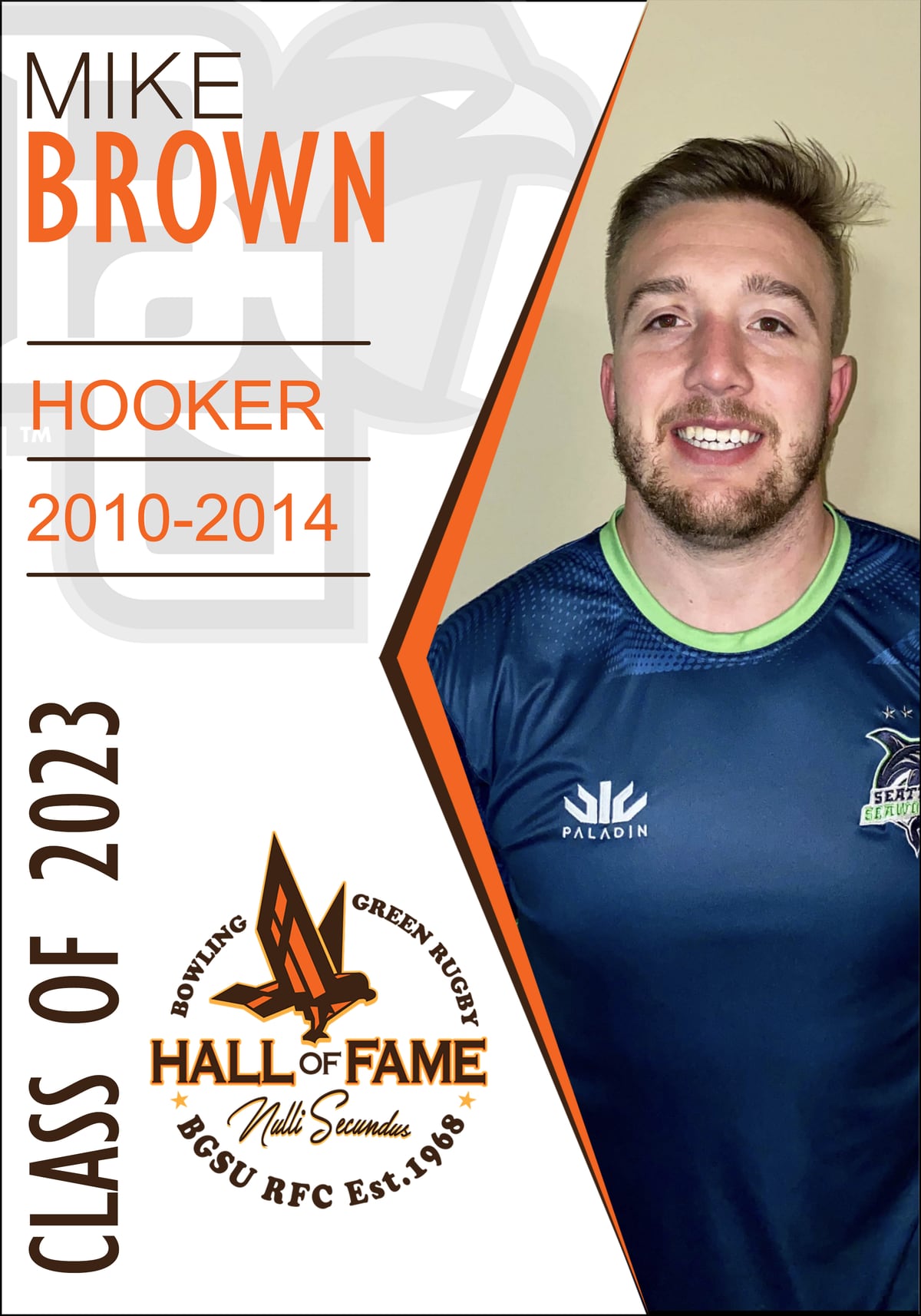 Hall of Fame plaque for Mike Brown, Class of 2023