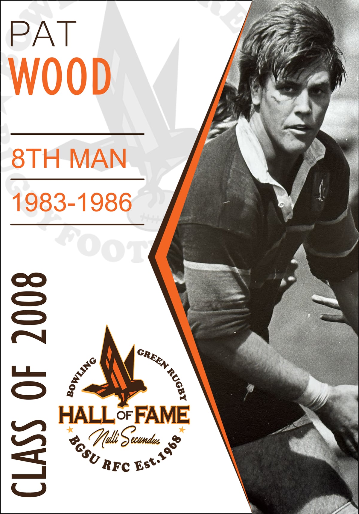 Hall of Fame plaque for Pat Wood, Class of 2008