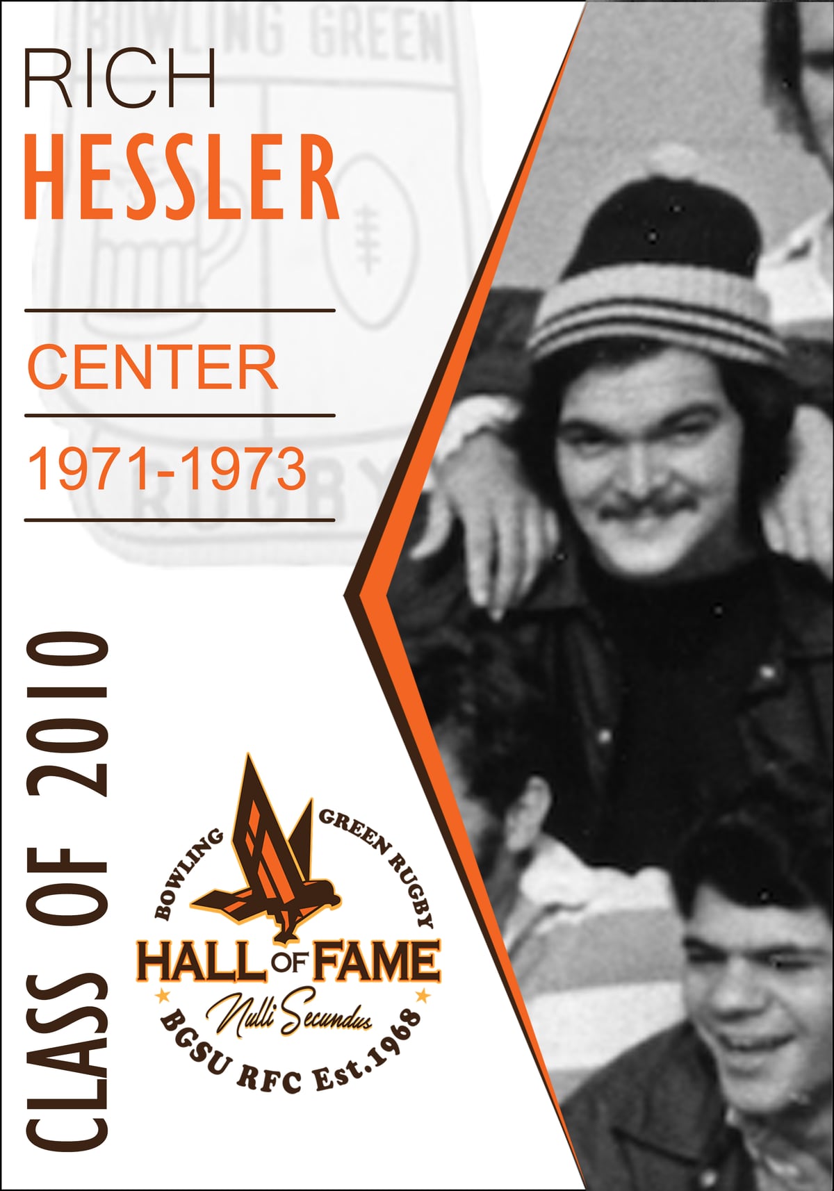 Hall of Fame plaque for Rich Hessler, Class of 2010