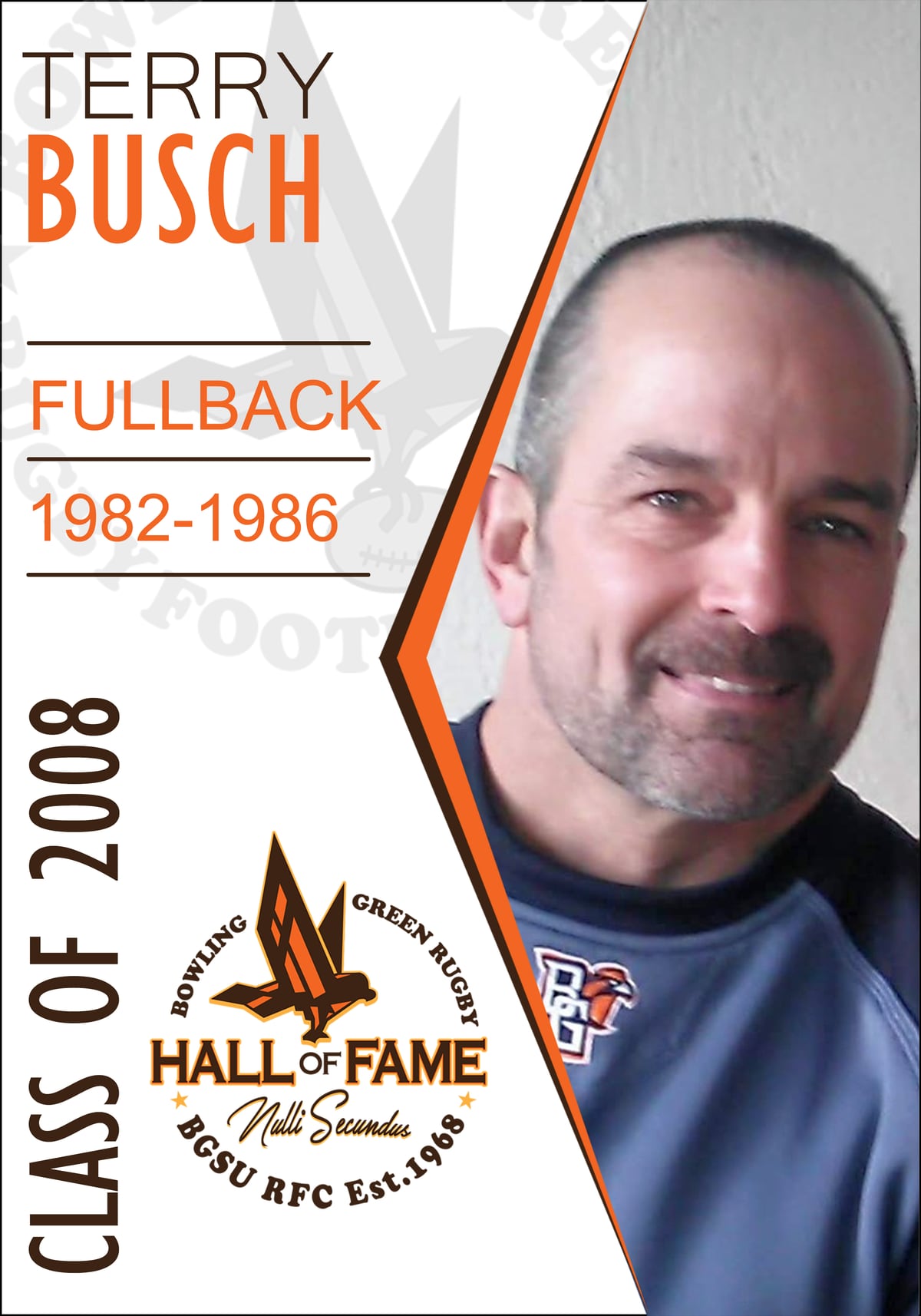 Hall of Fame plaque for Terry Busch, Class of 2008