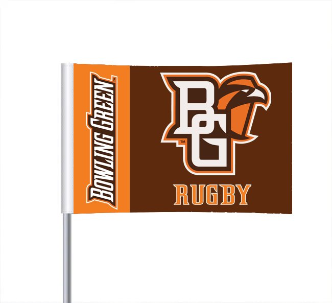 5' x 3' BGSU Modern Logo Rugby Flag
