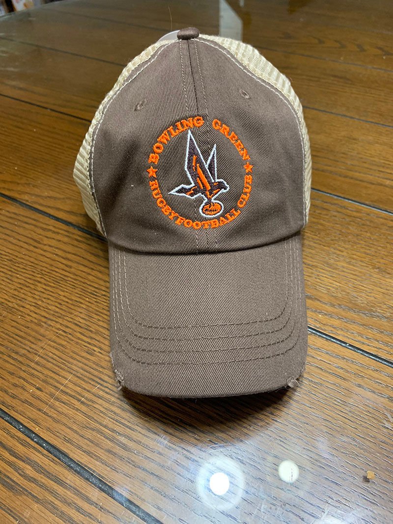 Old School Logo Distressed Trucker Cap